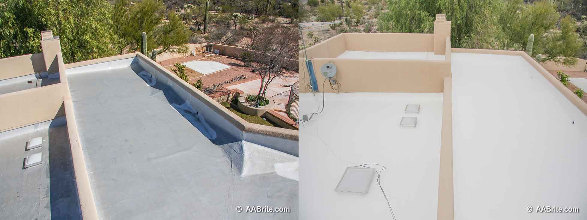 Roof Coating Before and After