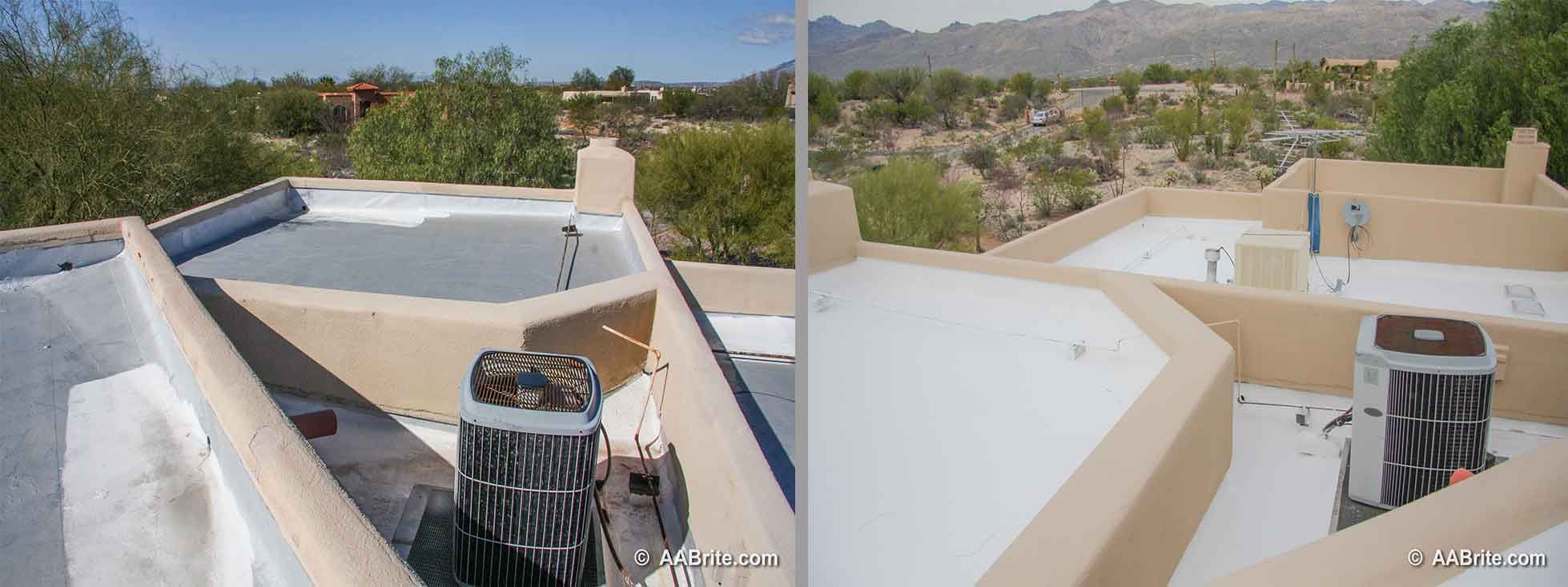 Roof Coating Before and After
