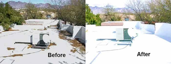 Before and After Roof Coating