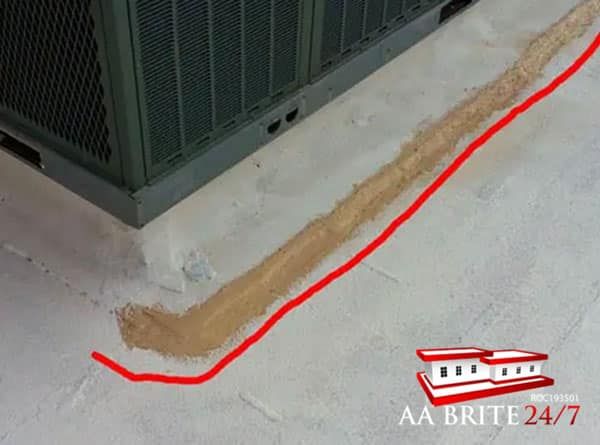 Roof Split Seam Around AC Unit