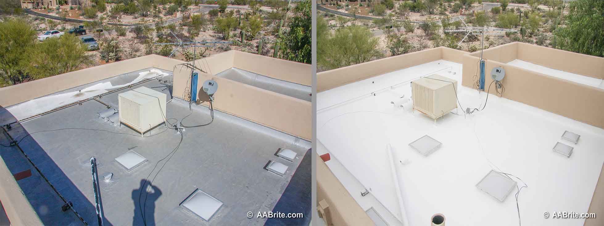 Roof Coating Before and After